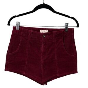 Forever 21 Burgundy High Waist Shorts